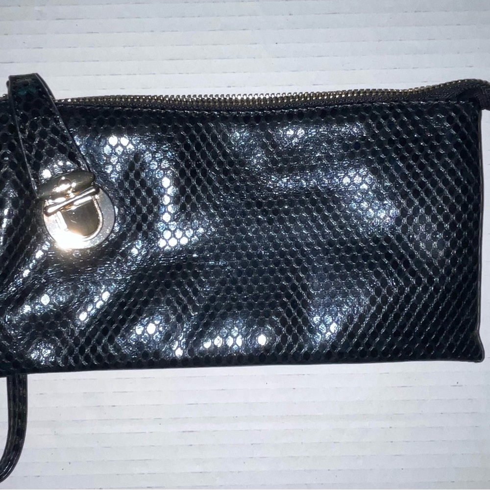 Olivia Miller Faux Snakeskin Wristlet